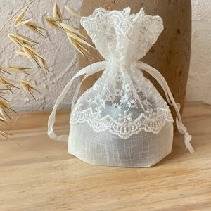 Lace Wedding Favor Bags, Wedding candy bags, Lace favor bags , Baby shower favors candy bags lace drawstring bags wedding favors image 8