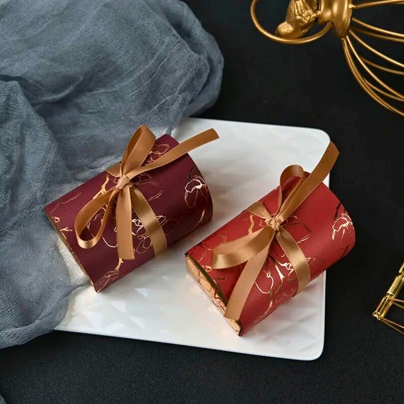 Boîtes cadeaux invités Mariage avec ruban, Petites Boites coffret pour Ferrero Rocher, bonbons ou chocolats image 3