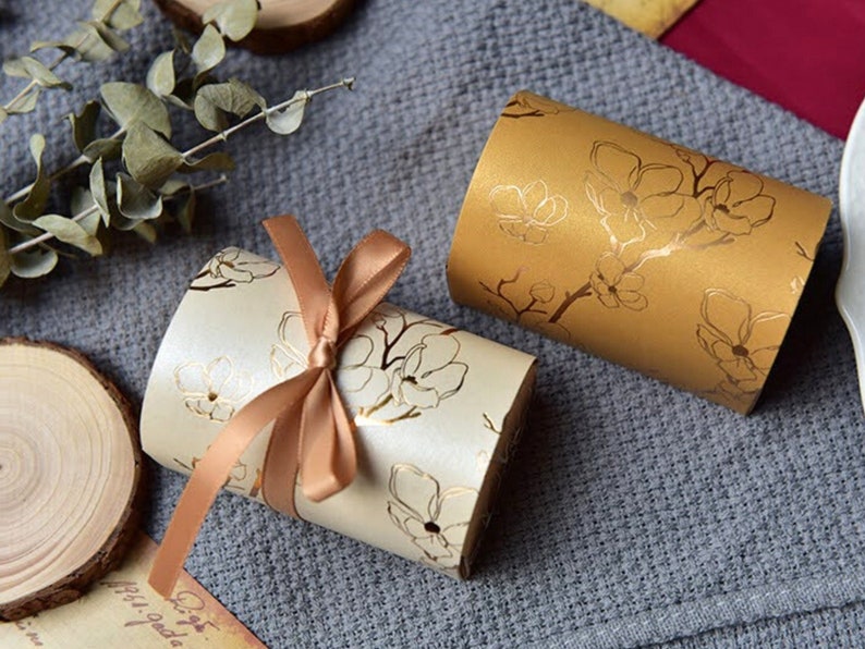 Boîtes cadeaux invités Mariage avec ruban, Petites Boites coffret pour Ferrero Rocher, bonbons ou chocolats image 2