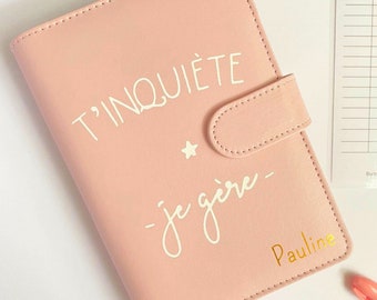 Personalized Budget Binder with customizable envelopes and budget tracking sheet in French, A6 Format