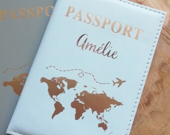 Protector de pasaporte personalizado, funda de pasaporte, cubierta de pasaporte, bolsa de pasaporte de nombre