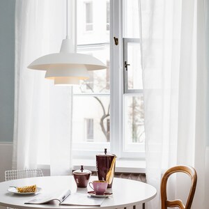 Scandinavian Style Pendant Light with Tiered Shade Detail, Perfect for Kitchen, Dining, Bedroom and Entryway Modern Nordic image 2