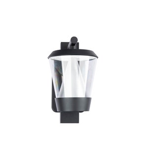 Outdoor Modern Wall Lantern With Integrated LED's and Unique Reflective Center Cone Farmhouse Design image 6