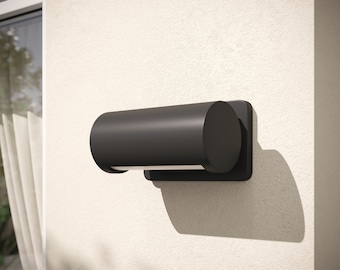 Modern Outdoor/Indoor Wall Light With Integrated LED - 180 Rotating Cylindrical Shade Provides Up/Down Light or Both