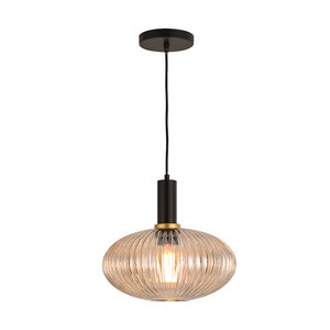 Luxury Modern Indoor Pendant Light With Ribbed Glass Texture 12 image 3