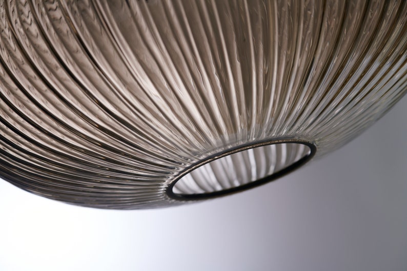 Luxury Modern Indoor Pendant Light With Ribbed Glass Texture 12 image 6