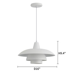 Scandinavian Style Pendant Light with Tiered Shade Detail, Perfect for Kitchen, Dining, Bedroom and Entryway Modern Nordic image 6