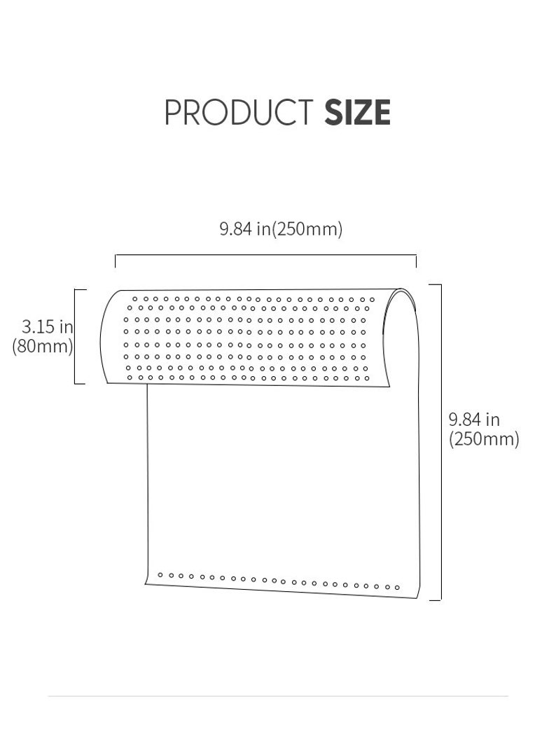 May include: A black metal tea infuser with a cylindrical shape and a perforated design. The infuser measures 9.84 inches (250 millimeters) in length and 3.15 inches (80 millimeters) in diameter.