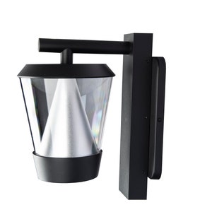 Outdoor Modern Wall Lantern With Integrated LED's and Unique Reflective Center Cone Farmhouse Design image 5