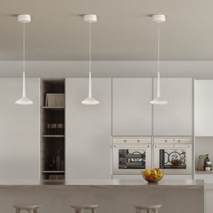 Minimalist Cone Pendant with Integrated LED&#39;s