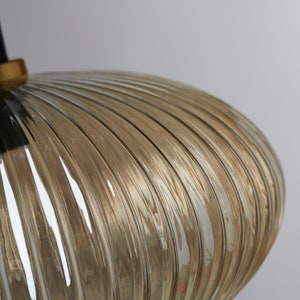 Luxury Modern Indoor Pendant Light With Ribbed Glass Texture 12 image 5