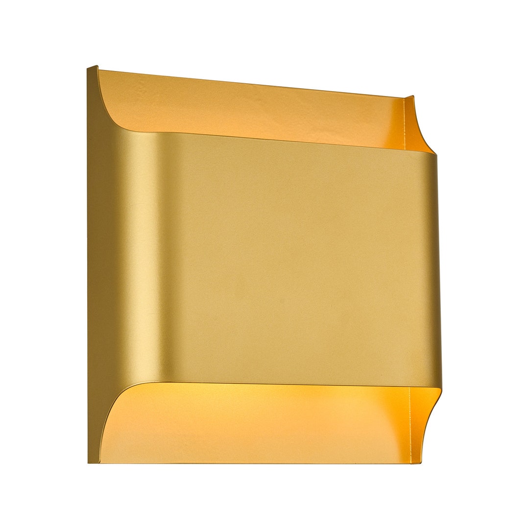 Modern Unique Gold Wall Sconce With up and Down Light, Brutalist Mid
