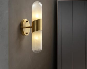 Frosted Glass Pill Sconce