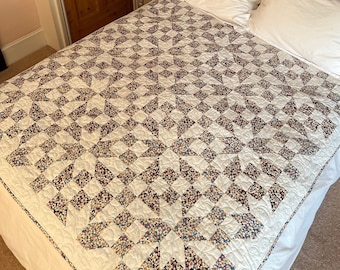 The Blue and White Floral Quilt