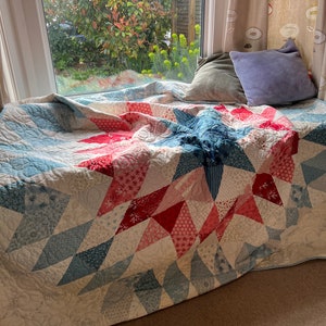 The Blue and Red Star Quilt image 5