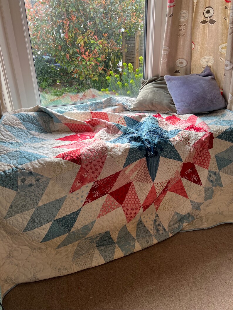 The Blue and Red Star Quilt image 5