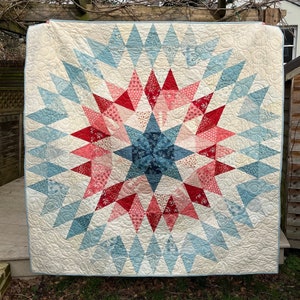 The Blue and Red Star Quilt image 2