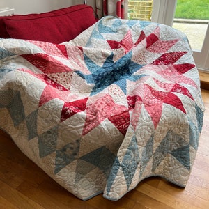 The Blue and Red Star Quilt image 3