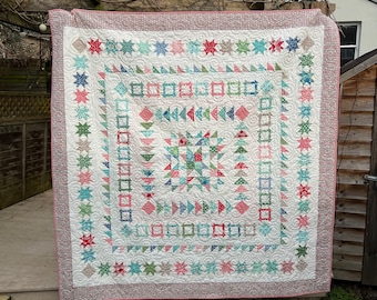 The Red, Green and Blue Medallion Quilt