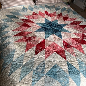 The Blue and Red Star Quilt image 9