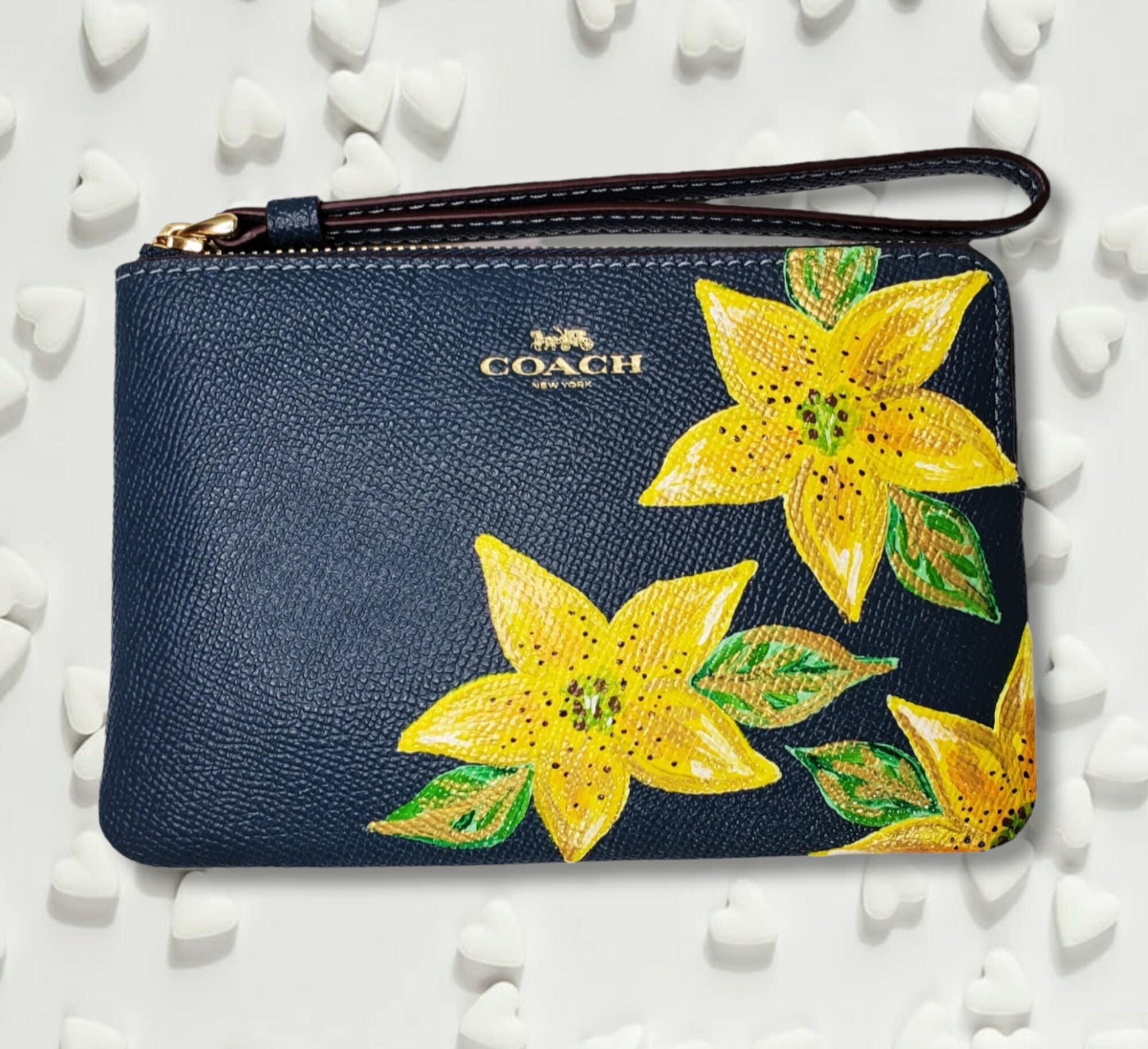 COACH Small Wallet With Flower Patch Print