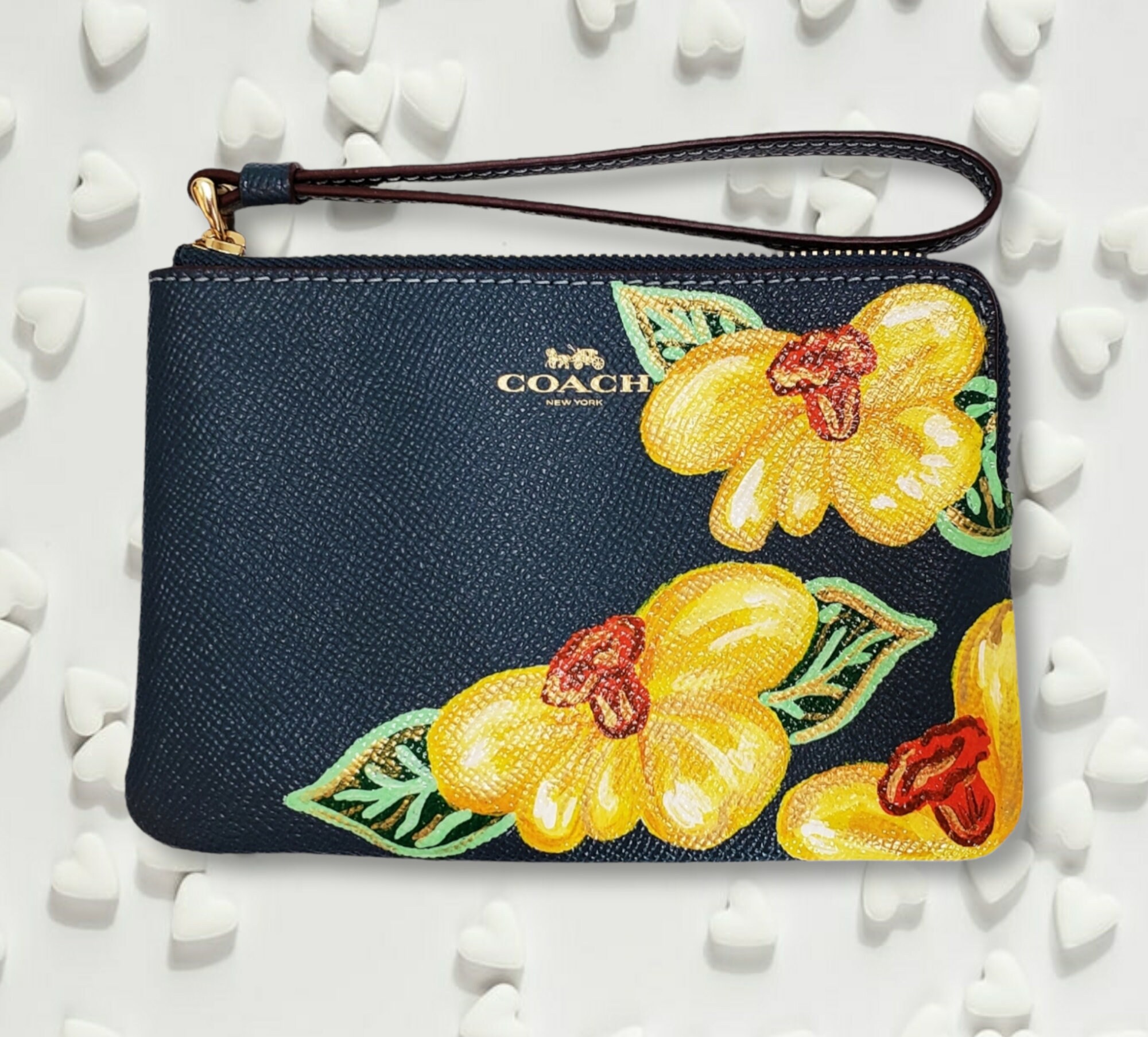 COACH Small Wallet With Flower Patch Print