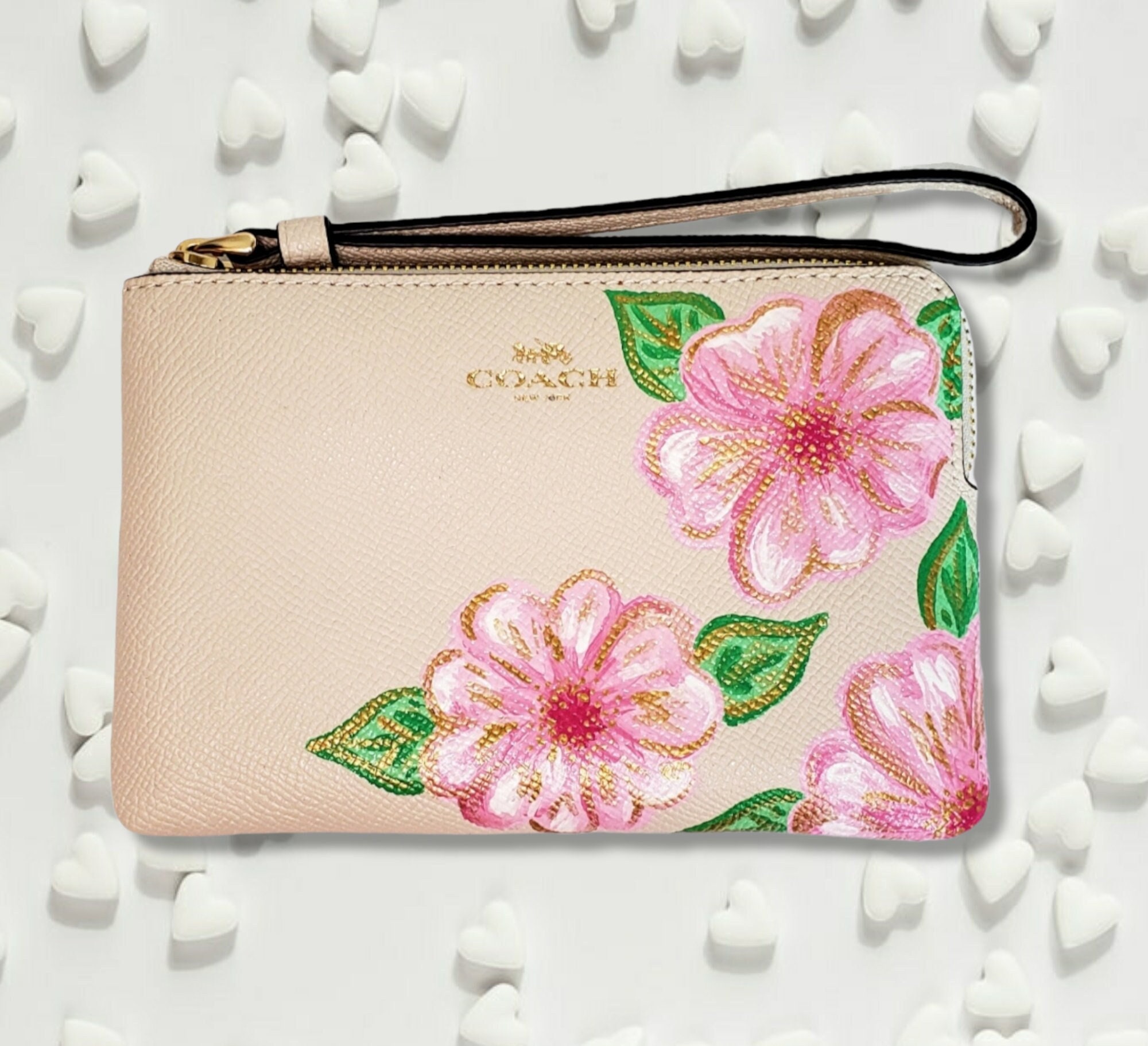 Pink Bridal Painted Coach Bag nwt Etsy