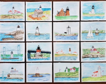 Working Lighthouses of Rhode Island Collection Prints