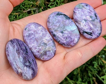 Genuine Charoite Palm Stones