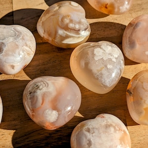 Flower Agate Mini Hearts