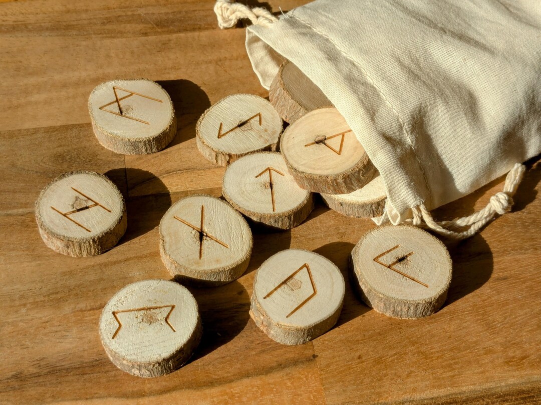 Wooden Rune Poplar Wood Rune Set - Etsy