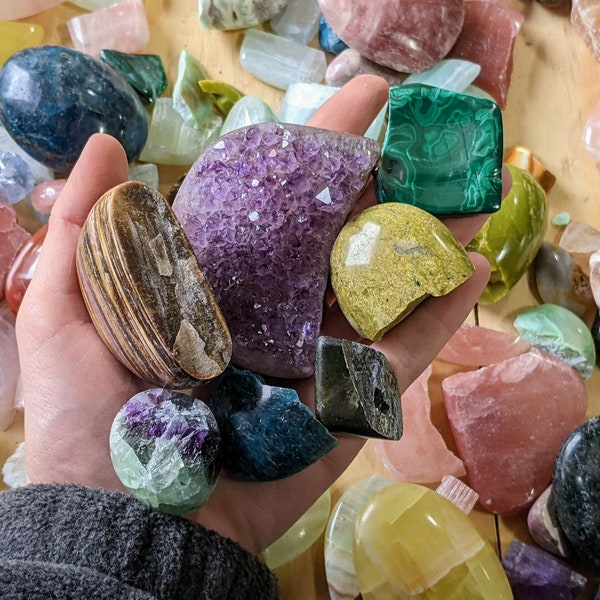 Discounted Broken Crystals - Plant Rocks, Bruised, Cracked, Chipped, Broken Stones