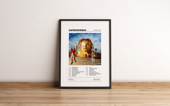 Astroworld - Travis Scott Album Poster | Music Art | Digital File | Wall  decor | Instant Download | Printing Art