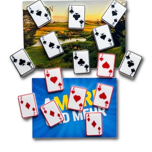 Magneti per carte da gioco | Calamite decorative per il frigorifero | Magnete da frigorifero per lavagna bianca e frigorifero