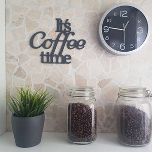 Panneau mural « Its Coffee time » / décoration d'intérieur / unique / impression 3D / cuisine