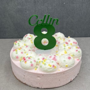 Personalized Caketopper 1-99 with number+name / birthday / cake topper / cake decoration / cake decoration