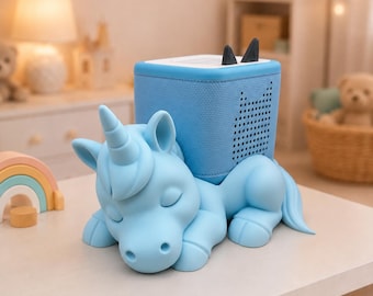 Soporte de unicornio para Toniebox 1 y 2: impreso en 3D, hecho a mano, decoración infantil, regalo para niños.