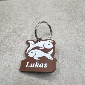Znak zodiaku, spersonalizowany brelok, spersonalizowany prezent, prezent na rozpoczęcie nauki w szkole, Boże Narodzenie, druk 3D
