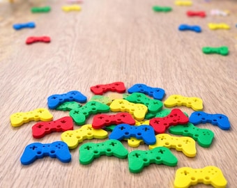 Kontroller Konfetti wiederverwendbar | Gaming Tischdeko 3D Druck aus Bio-PLA | Handmade in Deutschland | Gamer Party Deko Geburtstag