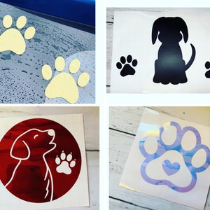 Hunde Aufkleber, Auto Aufkleber, Laptop Aufkleber, Hunde Aufkleber, Welpen Aufkleber Aufkleber, Vinyl Aufkleber Pfotenabdrücke, Liebe Hunde Aufkleber, Hund Vinyl Aufkleber Aufkleber