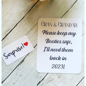 Cartão surpresa personalizado para anúncio de gravidez, serão avós, tia, tio, cartões de primo, anúncio de novo bebê