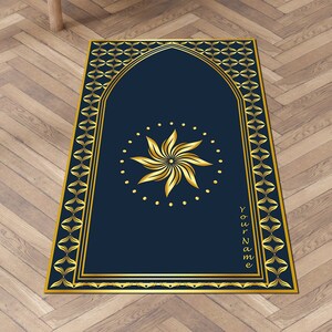 Personalized Prayer Mat | Islamic Modern Rug Non-slip, Design Sajada,eid ramadan hajj umrah gift,personalized sejadah,Soft Luxury prayer rug