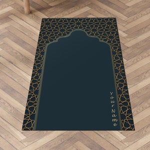 Personalized Prayer Mat | Islamic Modern Rug Non-slip, Design Sajada,eid ramadan hajj umrah gift,personalized sejadah,Soft Luxury prayer rug