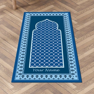 Personalized Prayer Mat | Islamic Modern Rug Non-slip, Design Sajada,eid ramadan hajj umrah gift,personalized sejadah,Soft Luxury prayer rug