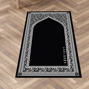 Personalized Prayer Mat | Islamic Modern Rug Non-slip, Design Sajada,eid ramadan hajj umrah gift,personalized sejadah,Soft Luxury prayer rug