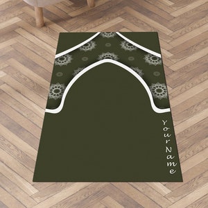 Personalized Prayer Mat | Islamic Modern Rug Non-slip, Design Sajada,eid ramadan hajj umrah gift,personalized sejadah,Soft Luxury prayer rug