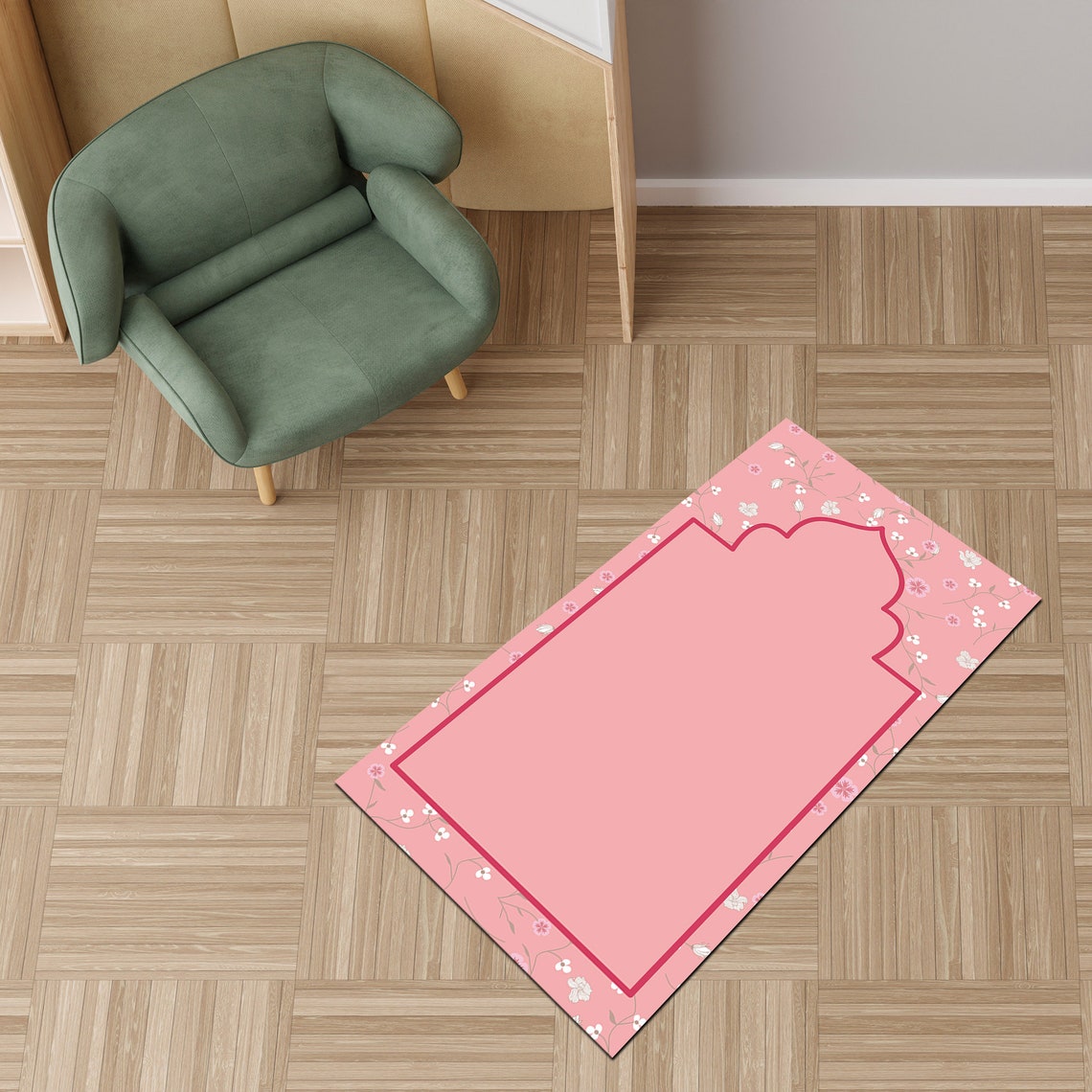 Personalized Prayer Mat | Barbi Pink Kids Prayer Rug, Design Sajada,eid ...