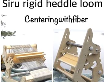 Siru rigid heddle loom from Glimakra/Tokia 40cm 15.75” adjustable angle for comfortable weaving double heddle brackets:centeringwithfiber