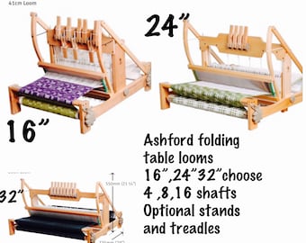 Ashford Table Looms 24” ,16”, 32” in stock ships with new shuttle race contact me before ordering 16 harness