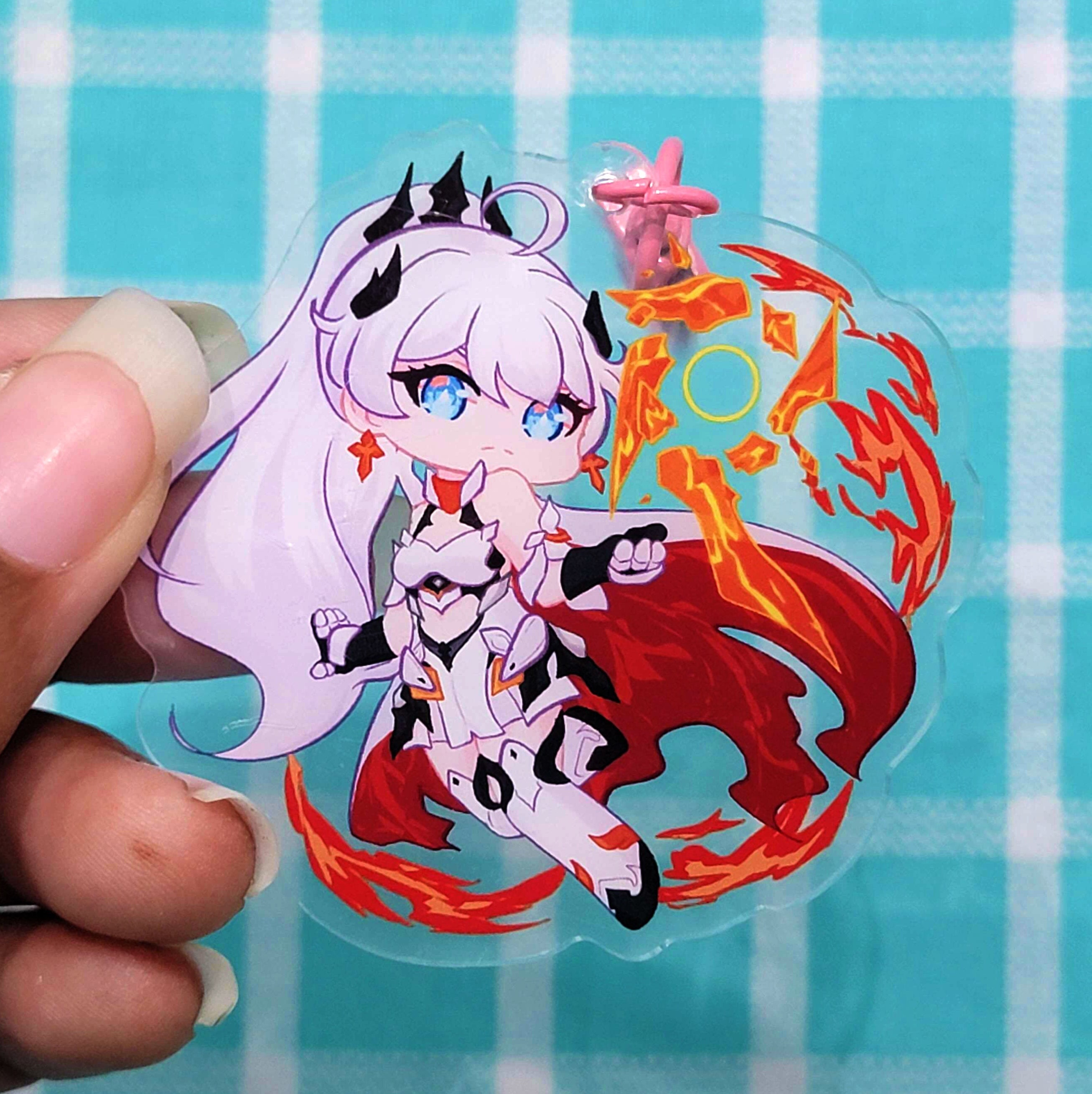 Honkai Impact Kiana Kaslana Flamescion 2.5 in Acrylic Charm Etsy